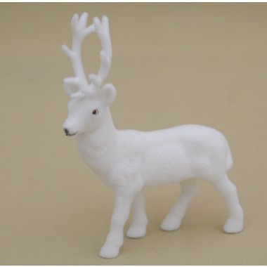 BN-3-01455 RENIFER BIAŁY FLOCK H19*13CM OP.24