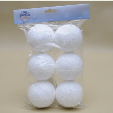470929 BOMBKI STYROPIAN OŚNIEŻONE*6 8CM