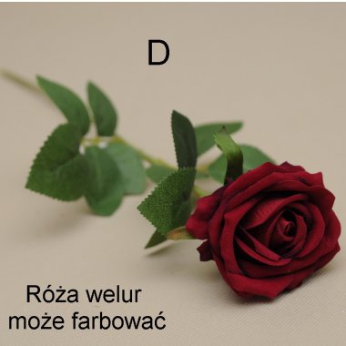 LT05 RÓŻA POJEDYNCZA VELVET WELUR 52CM OP.12/48