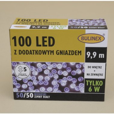 13-100 LAMPKI LED 100L+G ZASILACZ MIX/B.ZIMNY