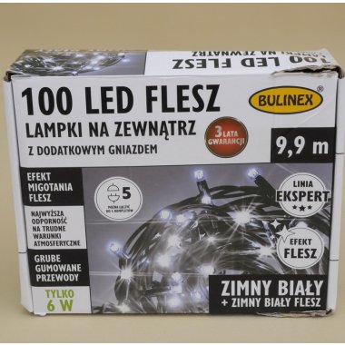 25-462 LAMPKI 100LED+G FLESZ  10M B.Z/B.Z  IP44