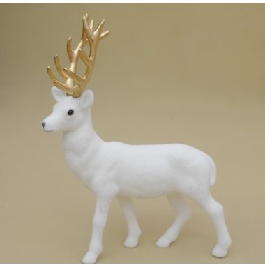 BN-3-04262 RENIFER BIAŁ/ZŁOTY FLOCK H 34*23 OP.12