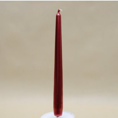 S30-1-230 ŚWIECZKA CZERWONA METALICZNA 24 CM OP.30