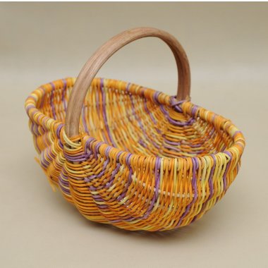 KOSZ02952-1 KOSZ WIKLINOWY POMARAŃCZ 32*39*26 CM