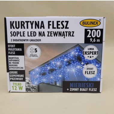 25-696 LAMPKI SOPLE 200LED FLESZ+G 10M NI/B.Z IP44
