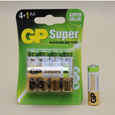 BATERIE GP AA ALKALINE LR6 5 LUB 8/96 SZT. OP.