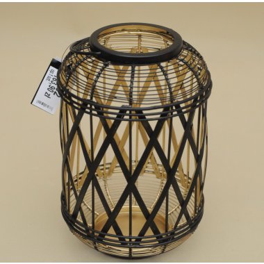 IP0040 LAMPION METAL CZARNY H30*20 CM W OP.1