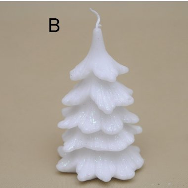 ŚWIECA CHOINKA 15 CM KOŃCÓWKI KOLOR OP.8 SZT