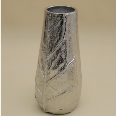 IL0396 WAZON METAL SREBRO  LIŚC H35*11 W OP.1