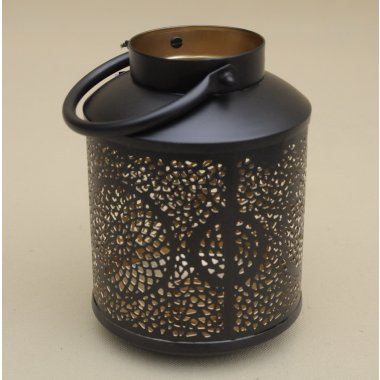 IL0400 LAMPION METAL AŻUR CZARNY H 20*9/17