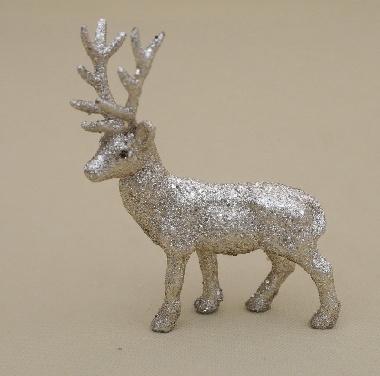 BN-3-01429 RENIFER ZŁOTY BROKAT H15*11 CM OP.36